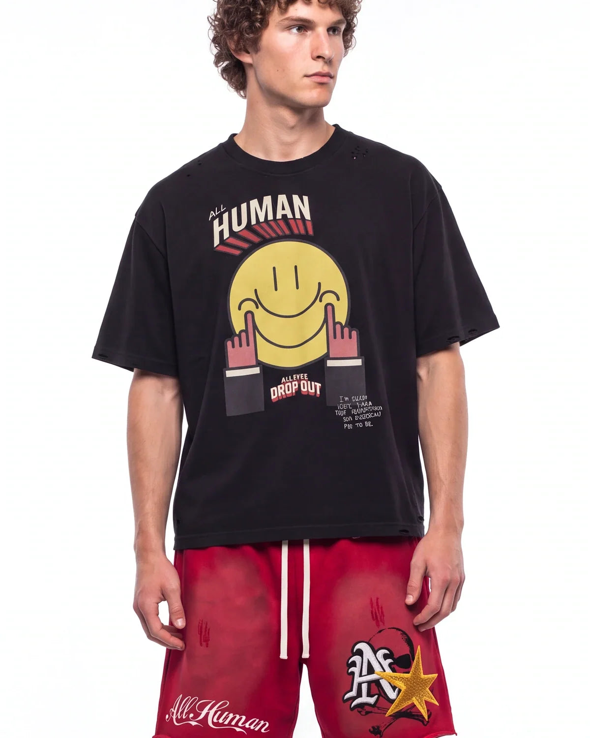 All Human Accepted Tee Black
