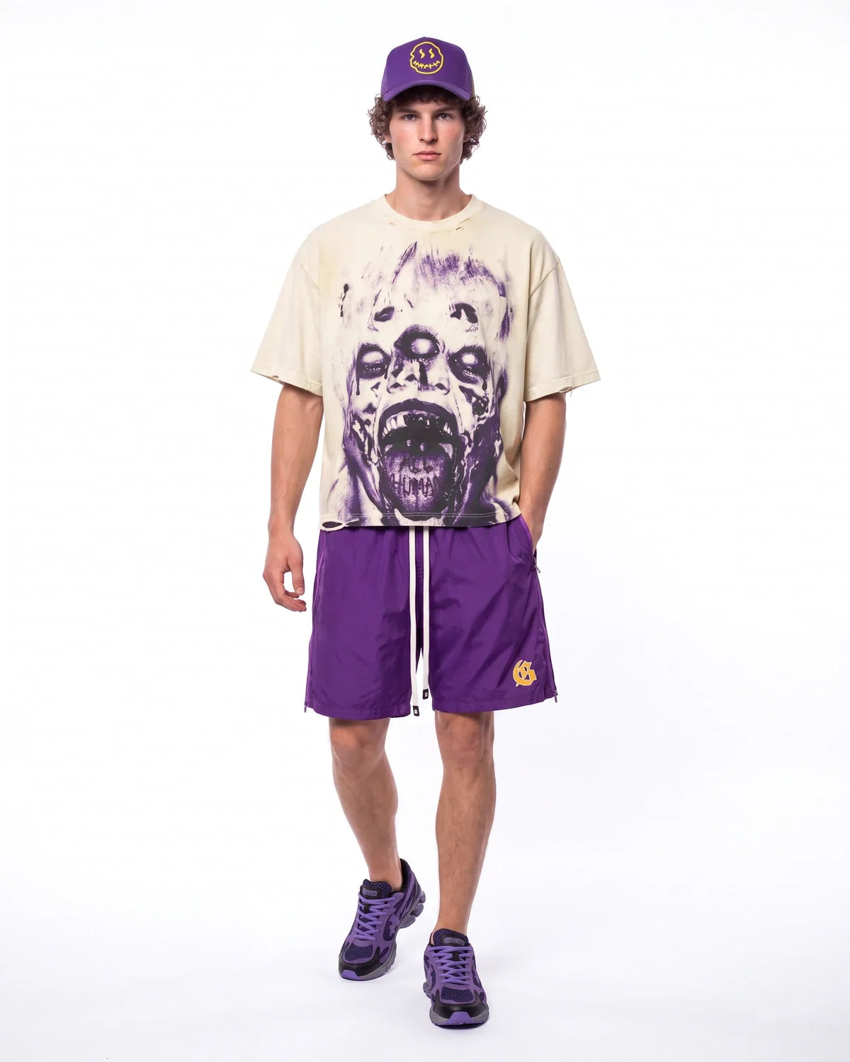 Godspeed Regatta Zip Shorts Purple/Gold
