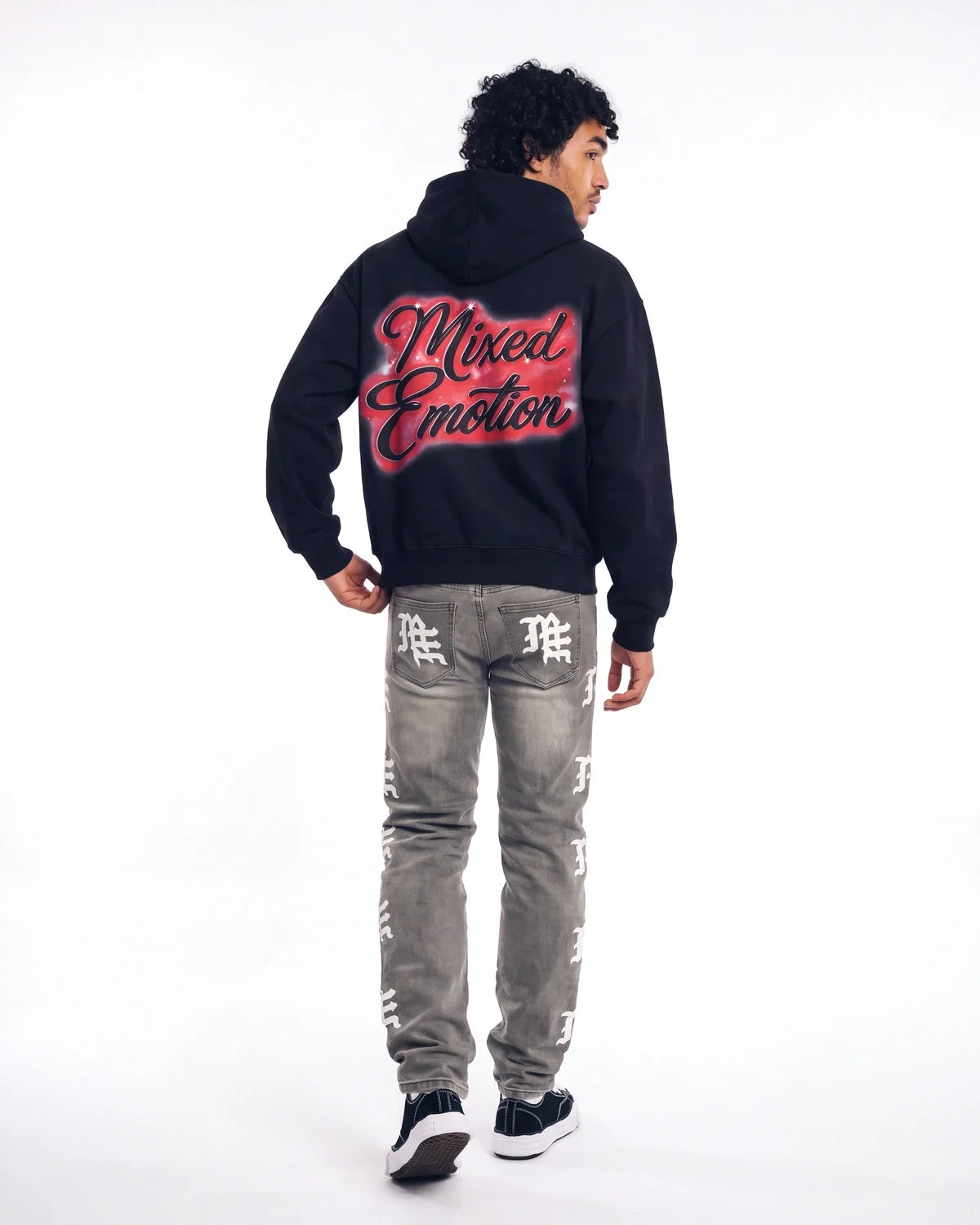 Mixed Emotions Unveiled Zip Up Hoodie Black