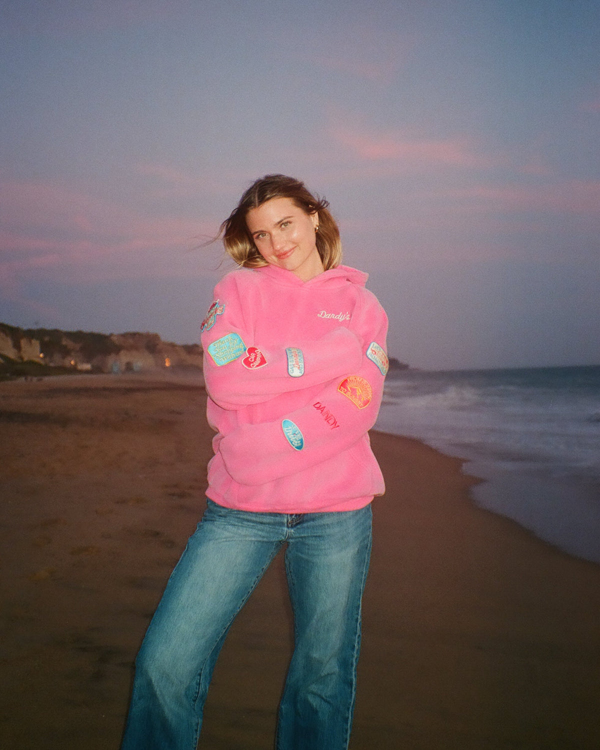 Road Trip! Oversized Lux Hoodie in Vintage Washed Pink