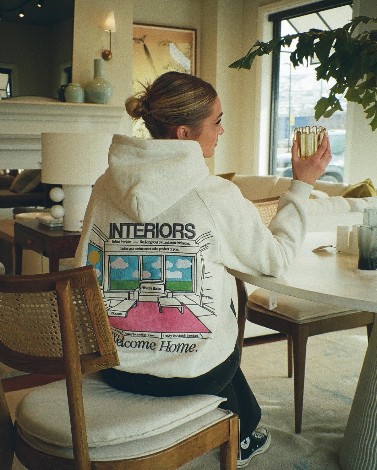Interiors Oversized Lux Hoodie in Heather Gray