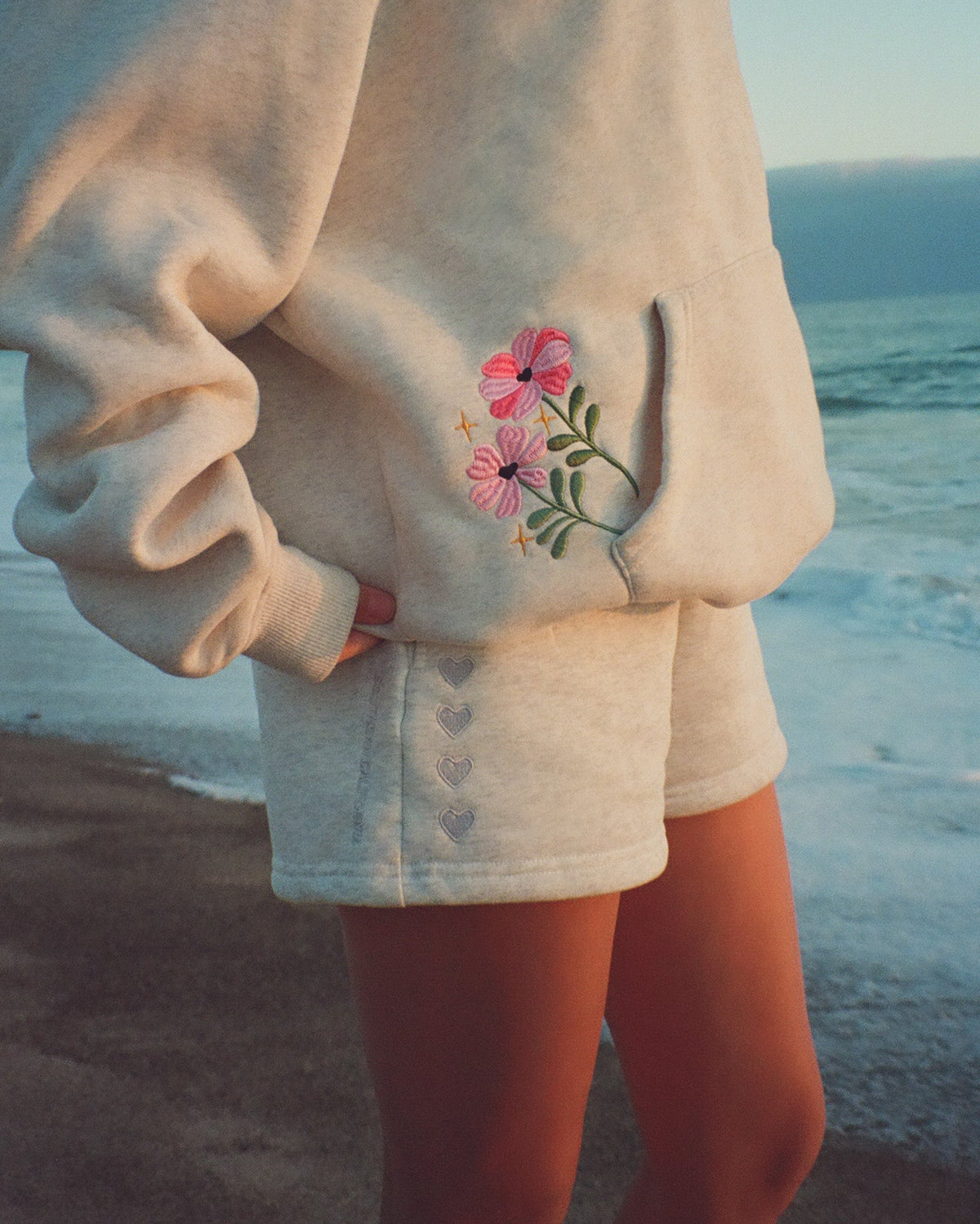 Lover Sweat Shorts in Heather Gray