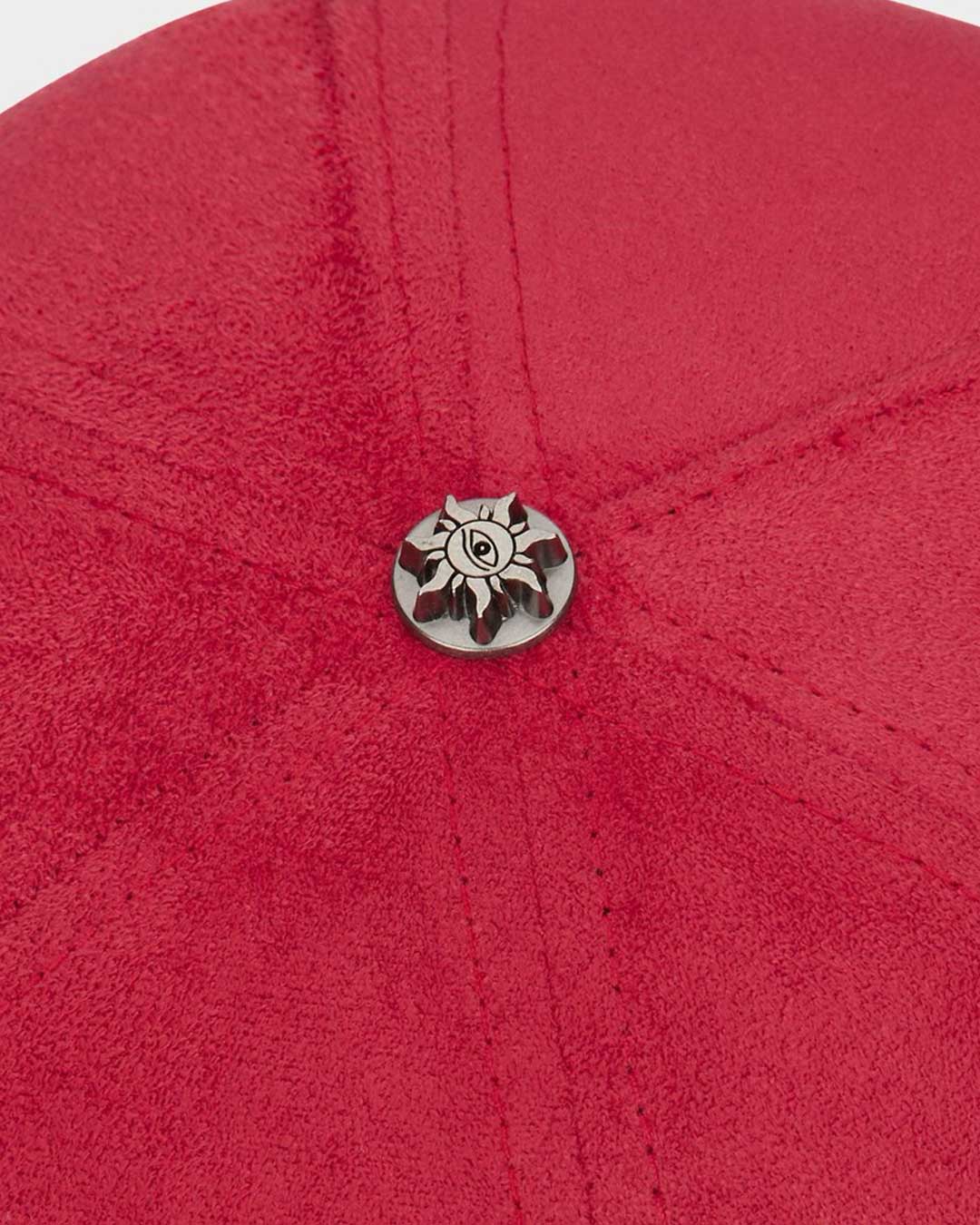 Godspeed Insignia Leather/Suede Hat Red/Black