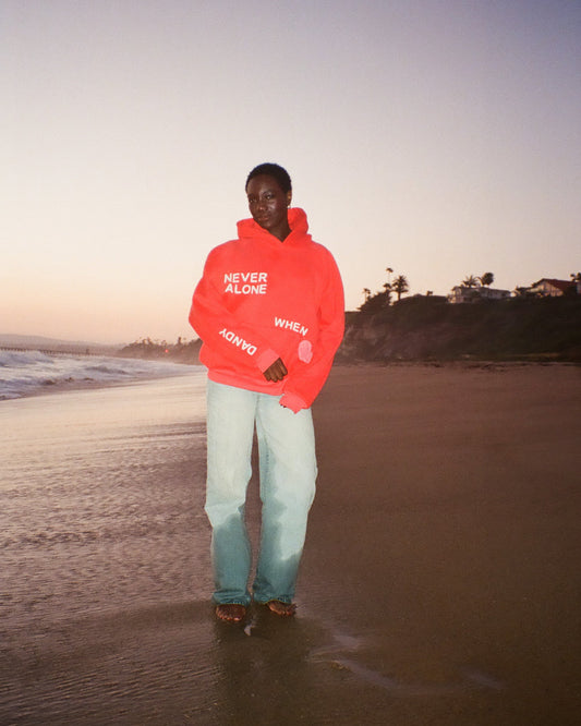 All my Friends Oversized Lux Hoodie in Red