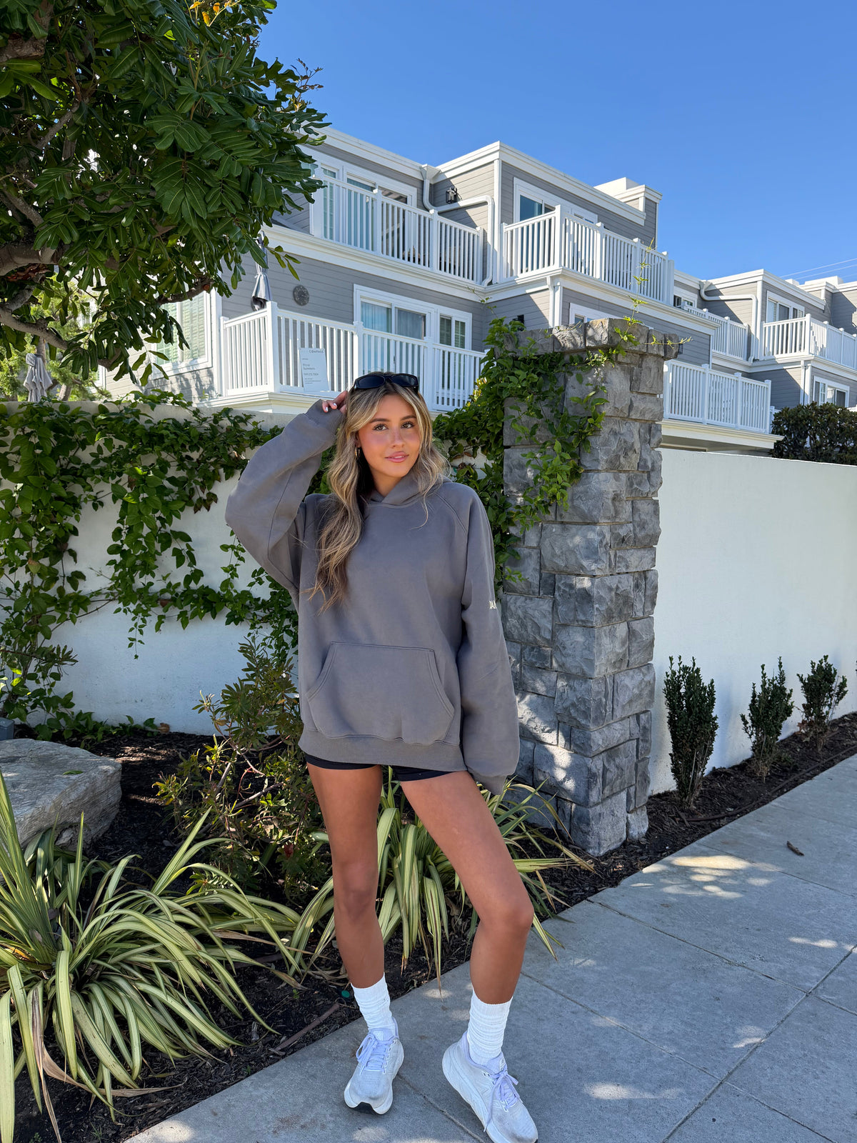 Basics Oversized Lux Hoodie in Dark Grey