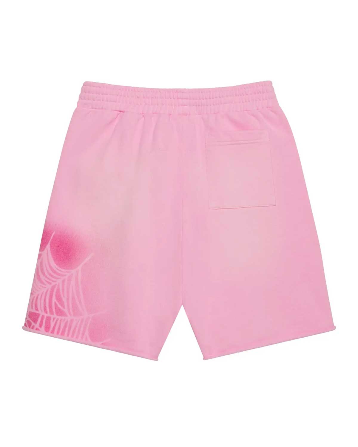 Sp5der OG Web V2 Spray Sweatshorts Light Pink