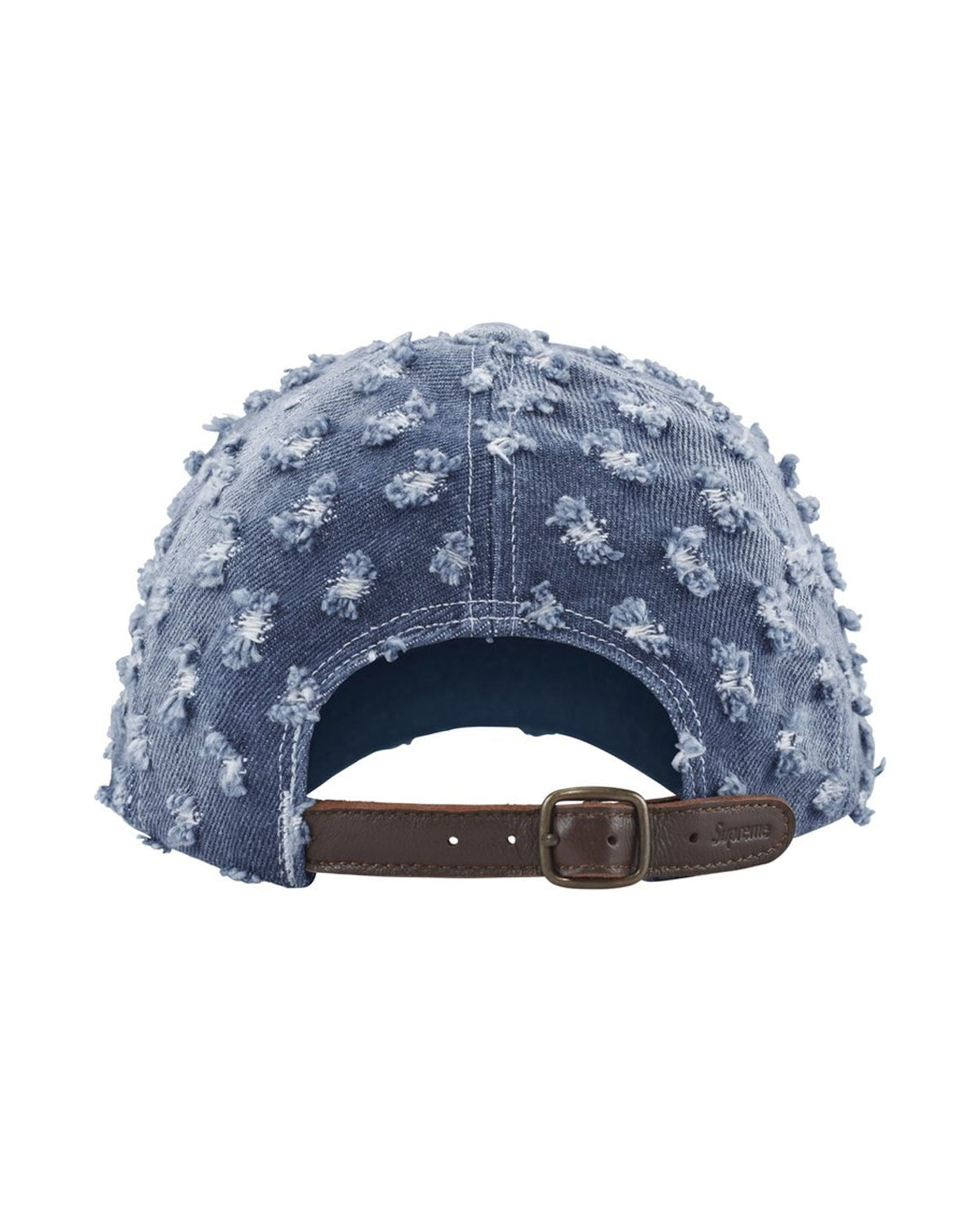 Supreme Hole Punch Rhinestone Denim 6 Panel Hat Blue