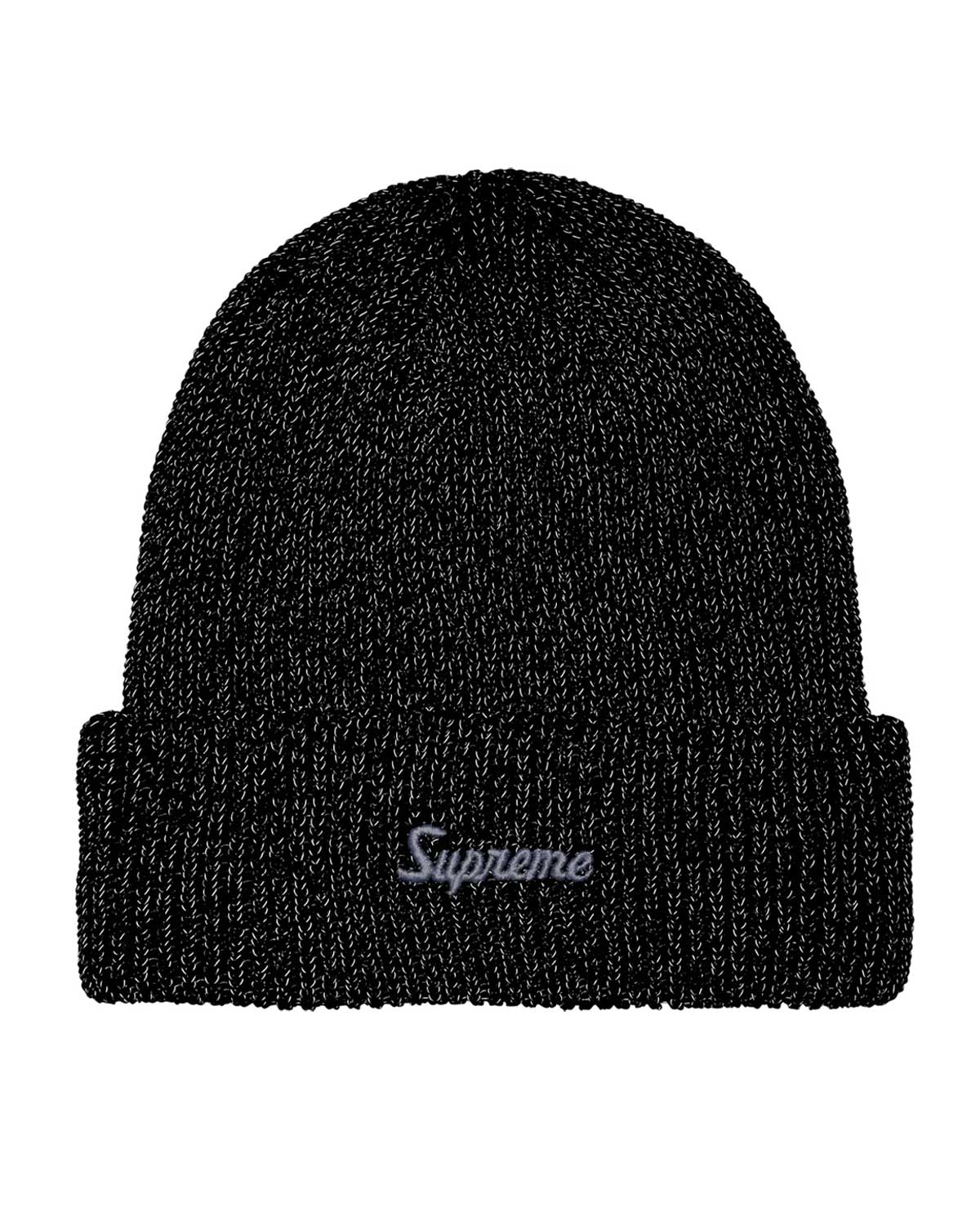 Supreme Loose Gauge Reflective Beanie Black