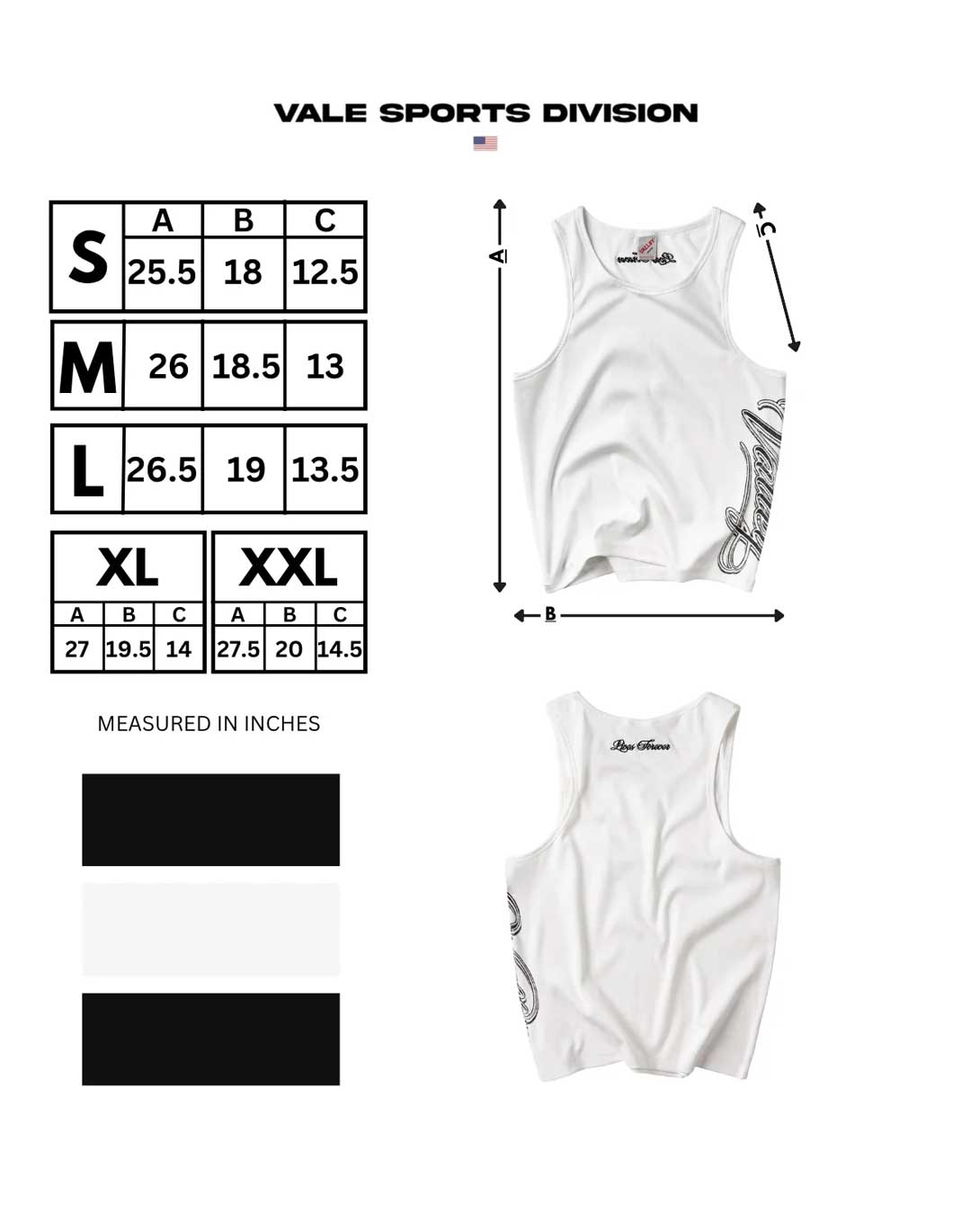Vale Forever Cursive Tank Top 2 Pack