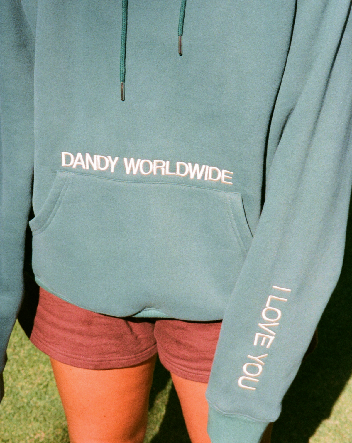 Words of Affirmation Oversized Lux Hoodie in Green