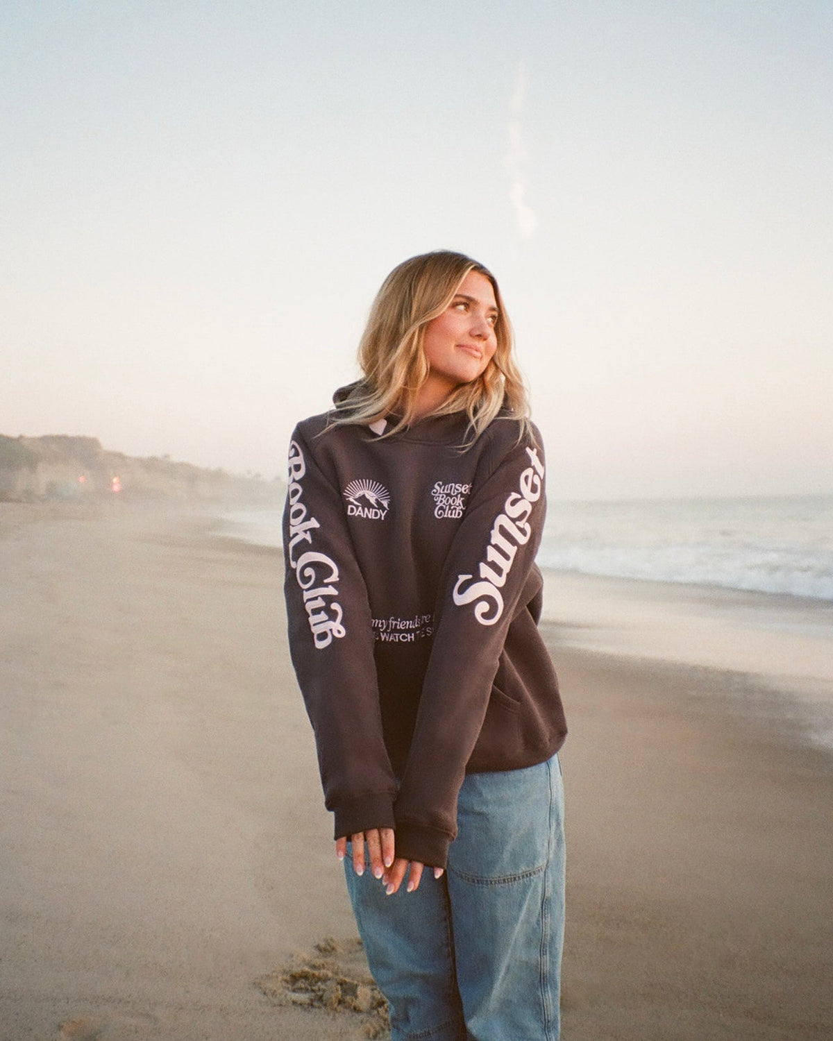 Book Club Oversized Lux Hoodie in Charcoal Gray
