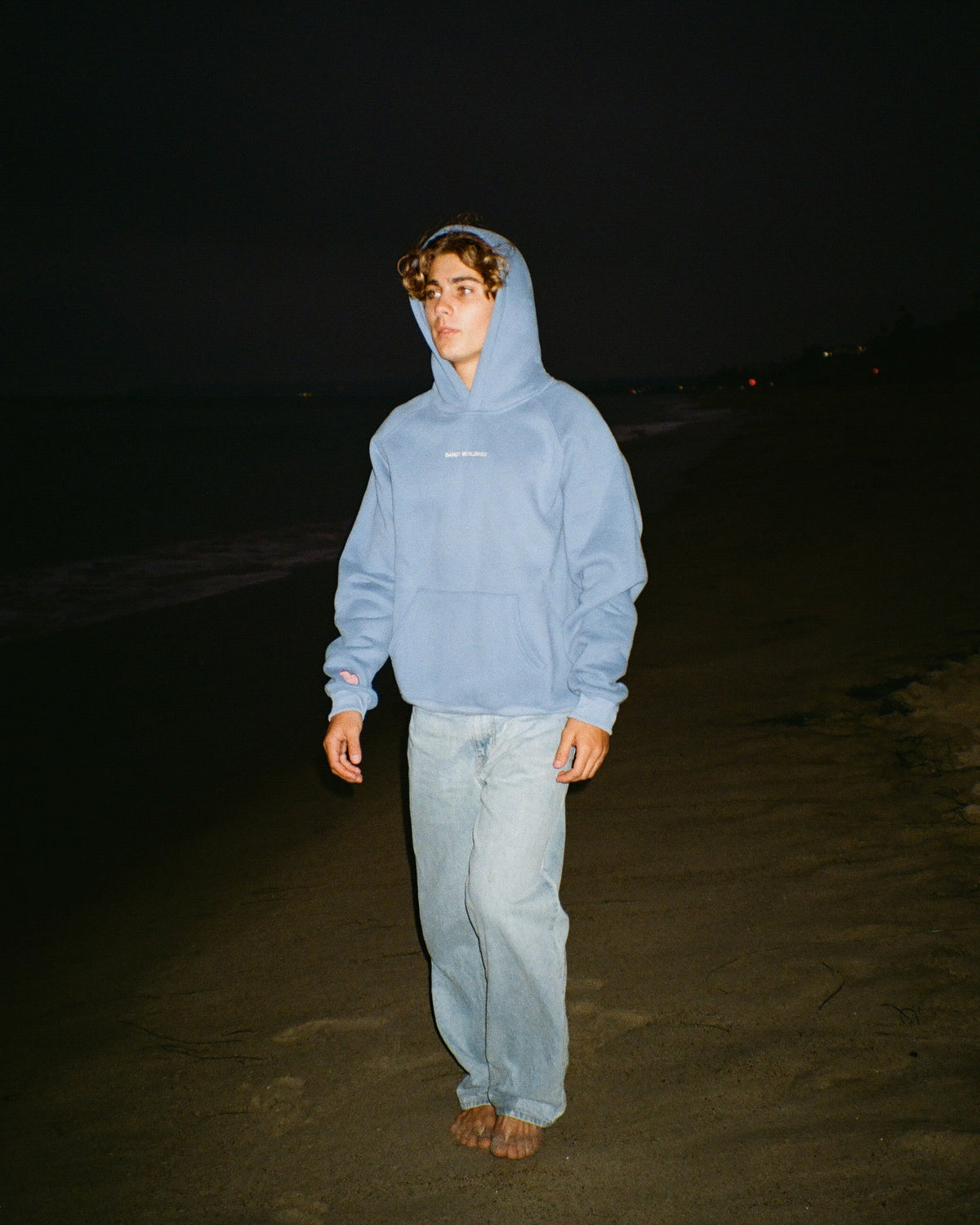 Lets Go on a Drive Oversized Lux Hoodie in Blue