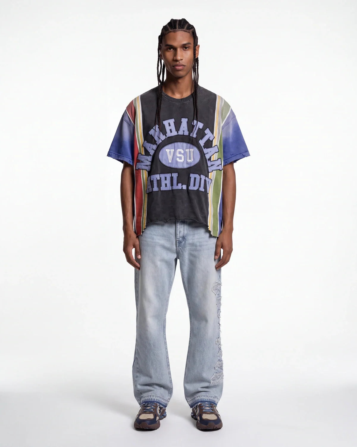 Vale Forever Manhattan Multi Color Thrashed Tee Black