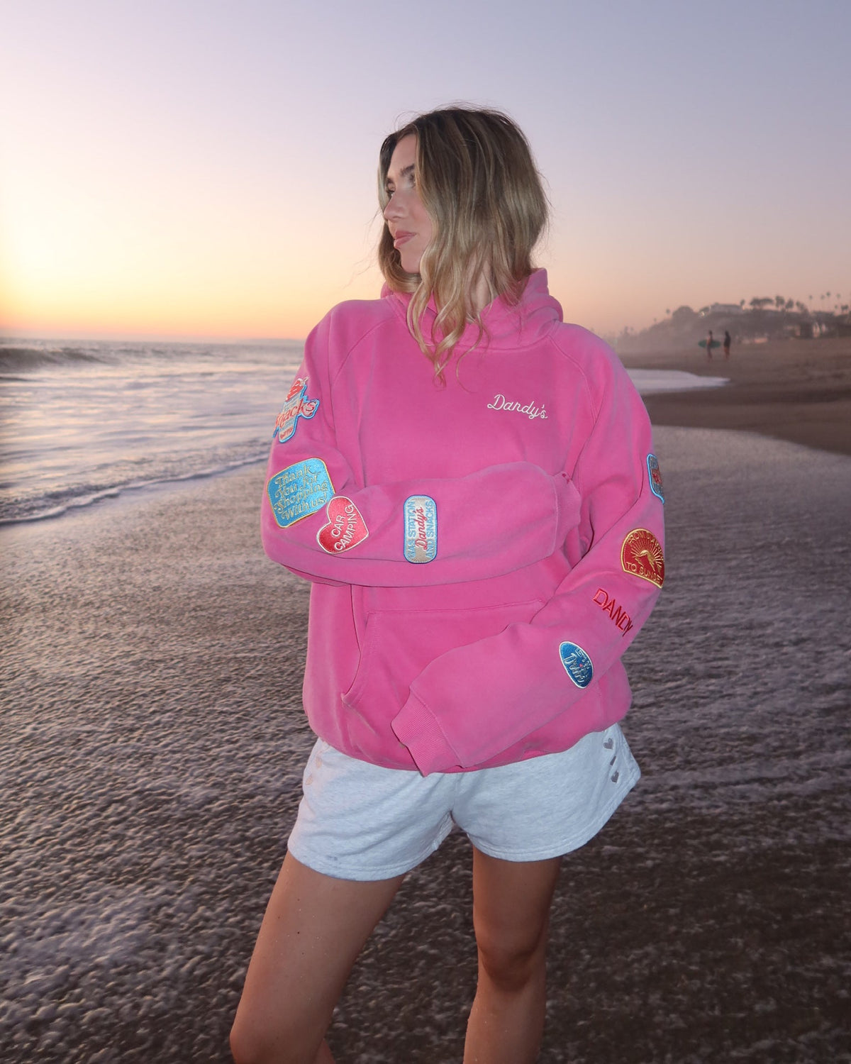 Road Trip! Oversized Lux Hoodie in Vintage Washed Pink