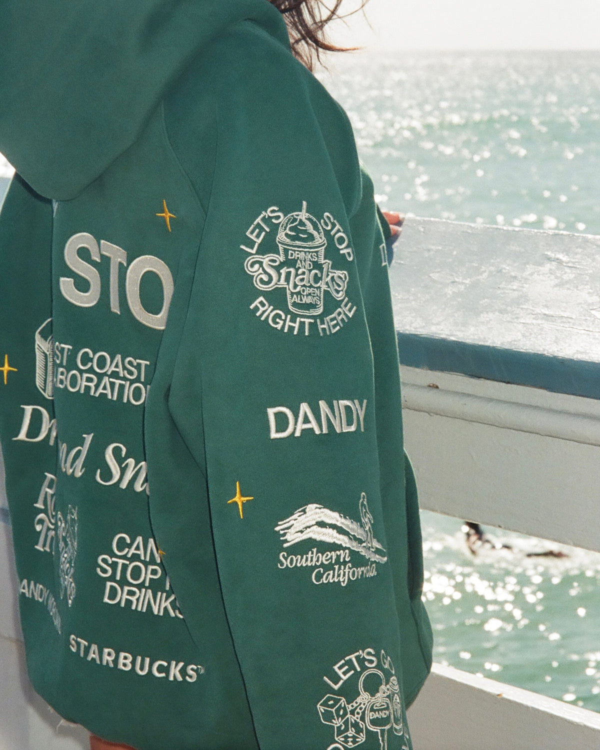 DANDY + STARBUCKS Pit Stop Hoodie in Green