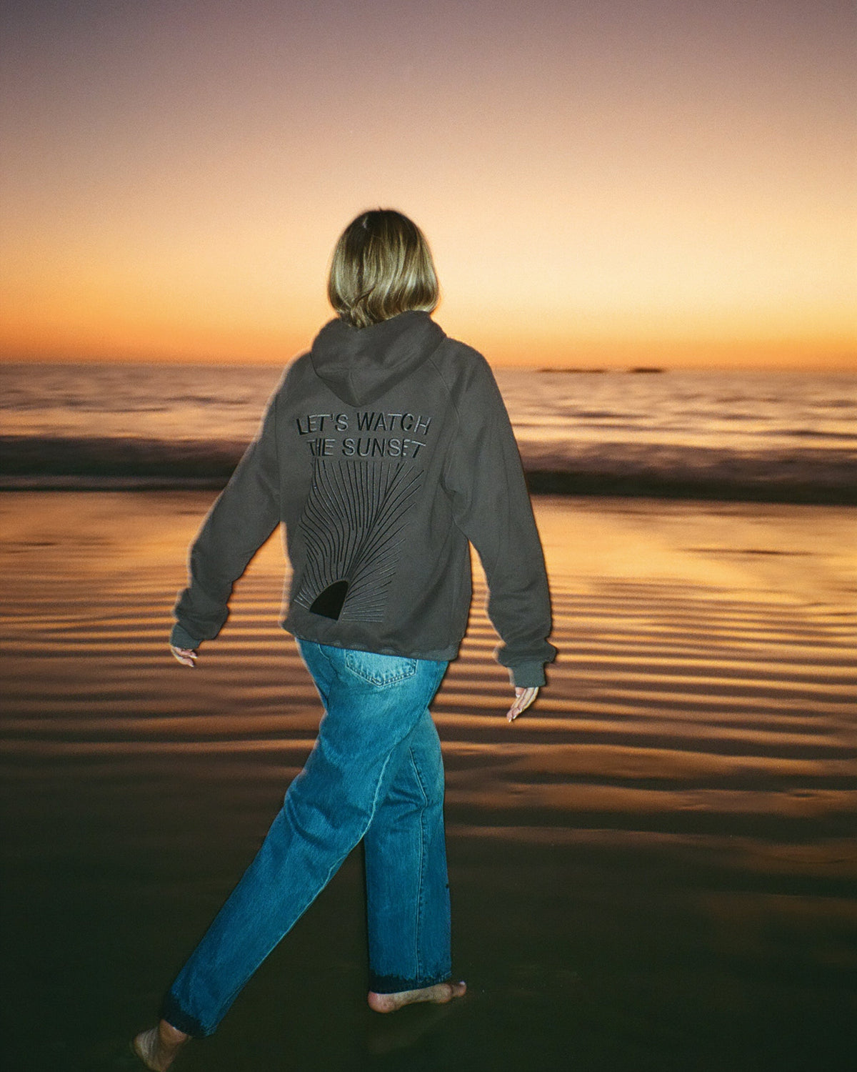 Yin+Yang Lets Watch the Sunset Oversized Lux Hoodie