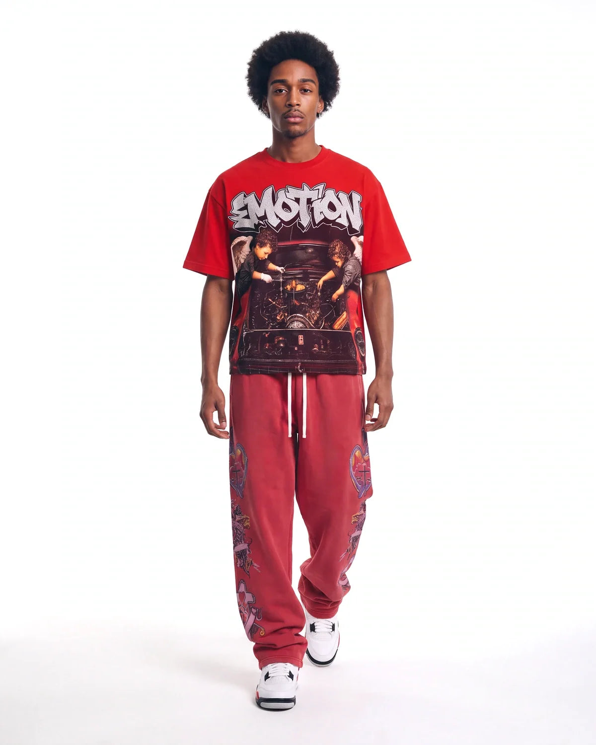 Mixed Emotions Garage Tee Red