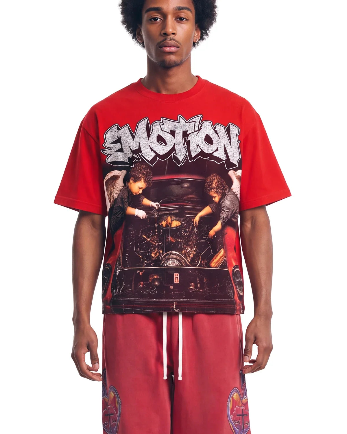Mixed Emotions Garage Tee Red