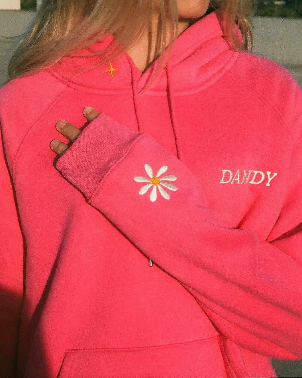 Physical Touch Oversized Lux Hoodie in Hot Pink