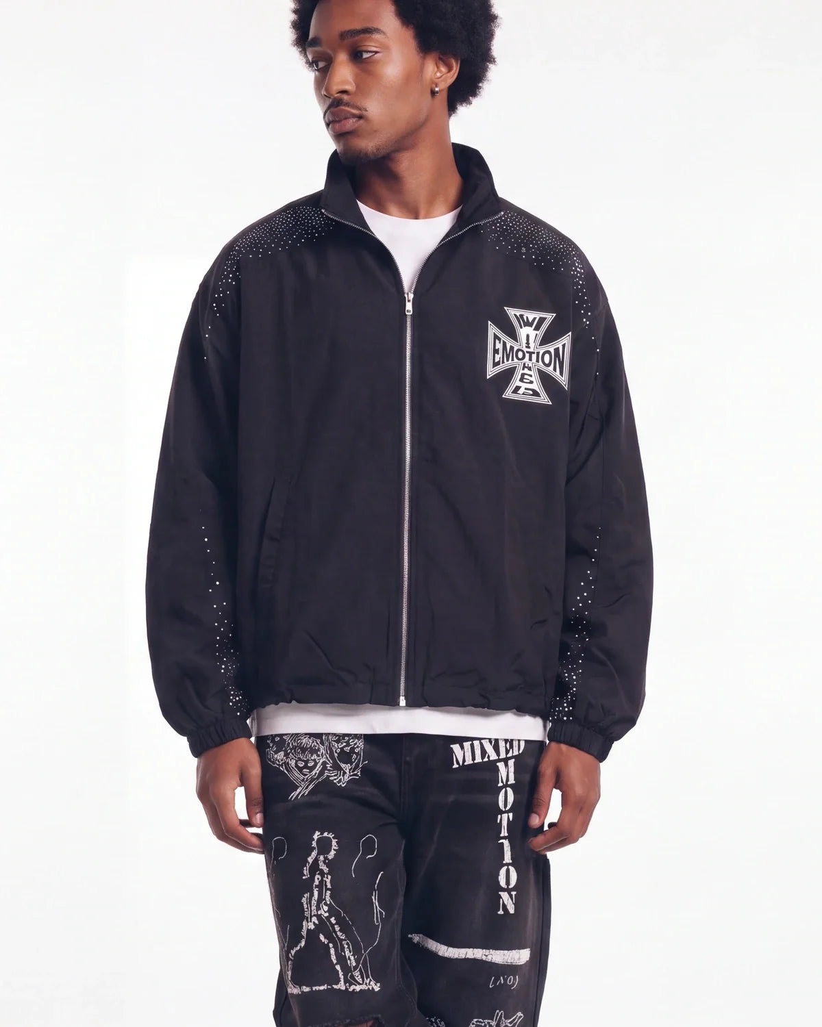 Mixed Emotions Classic Nylon Jacket Black