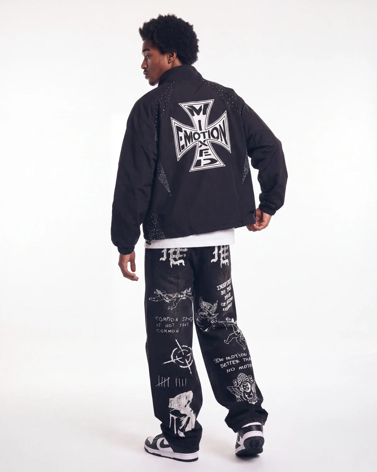 Mixed Emotions Classic Nylon Jacket Black