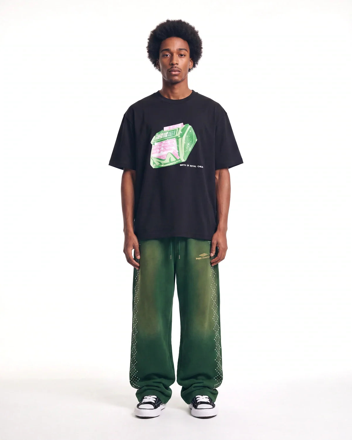 Birth of Royal Child Bill Counter Diamond Tee Black