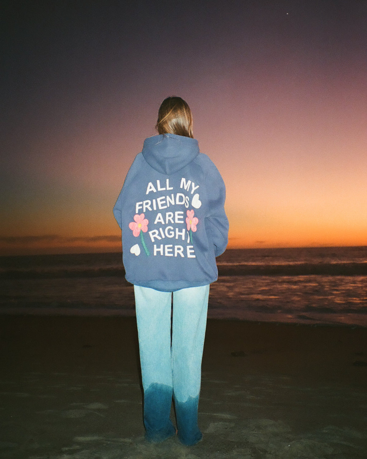 All my Friends Oversized Lux Hoodie in Blue