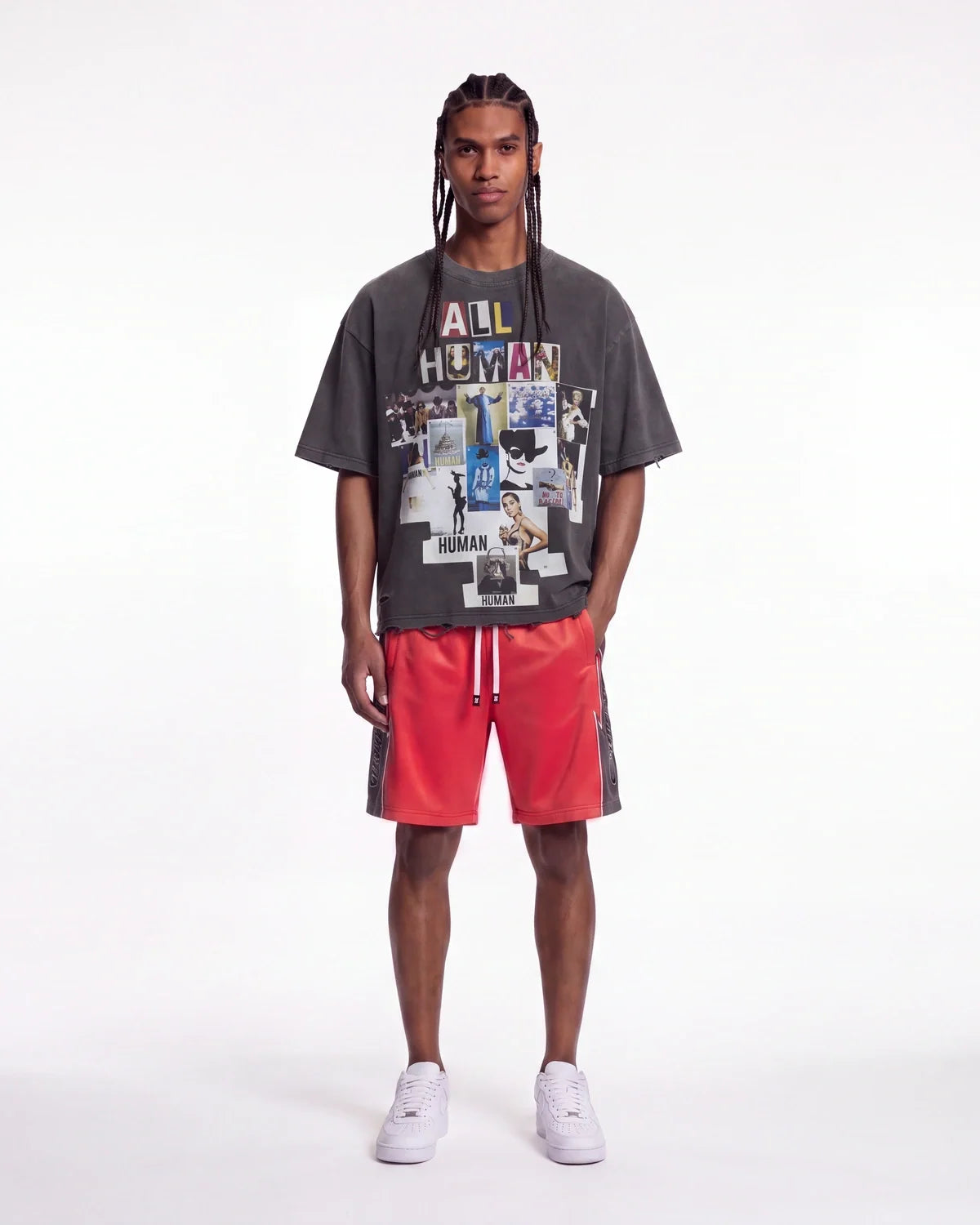 Godspeed Halftime Shorts V2 Red Acid Wash
