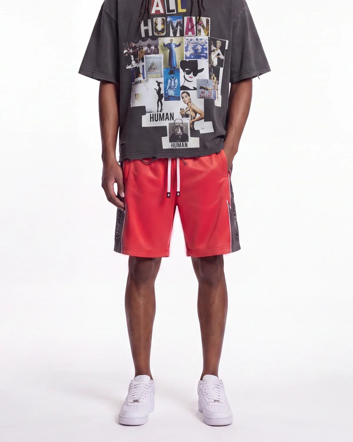 Godspeed Halftime Shorts V2 Red Acid Wash
