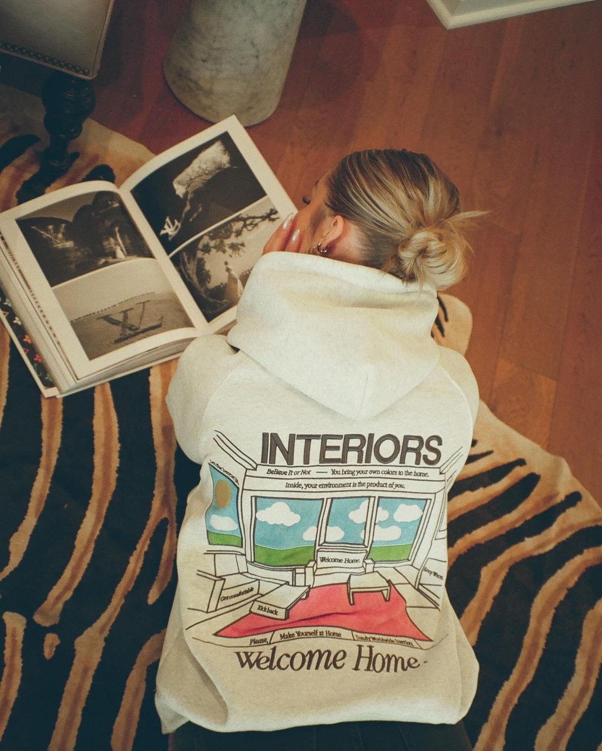 Interiors Oversized Lux Hoodie in Heather Gray