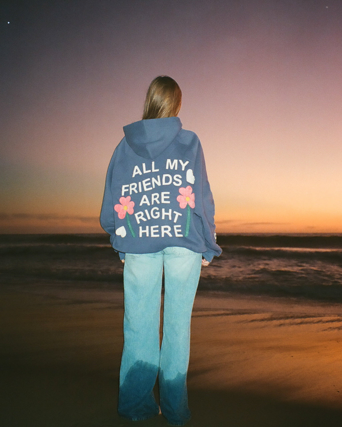 All my Friends Oversized Lux Hoodie in Blue