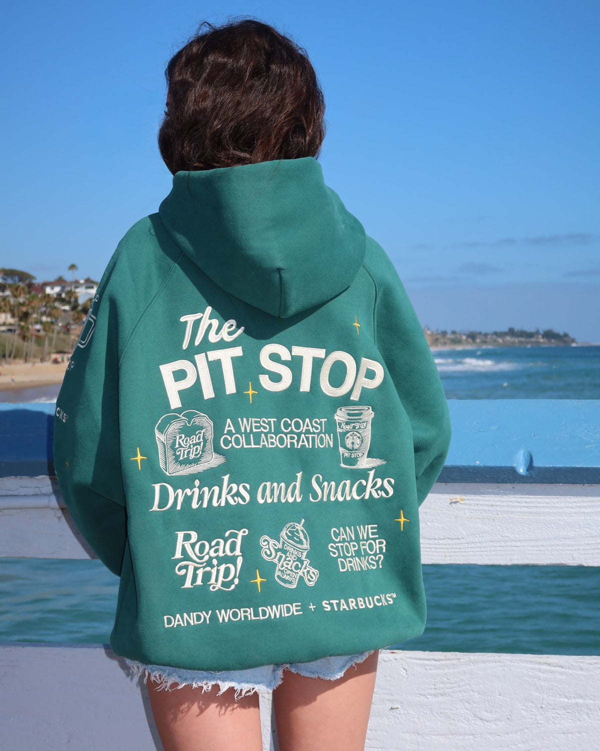 DANDY + STARBUCKS Pit Stop Hoodie in Green
