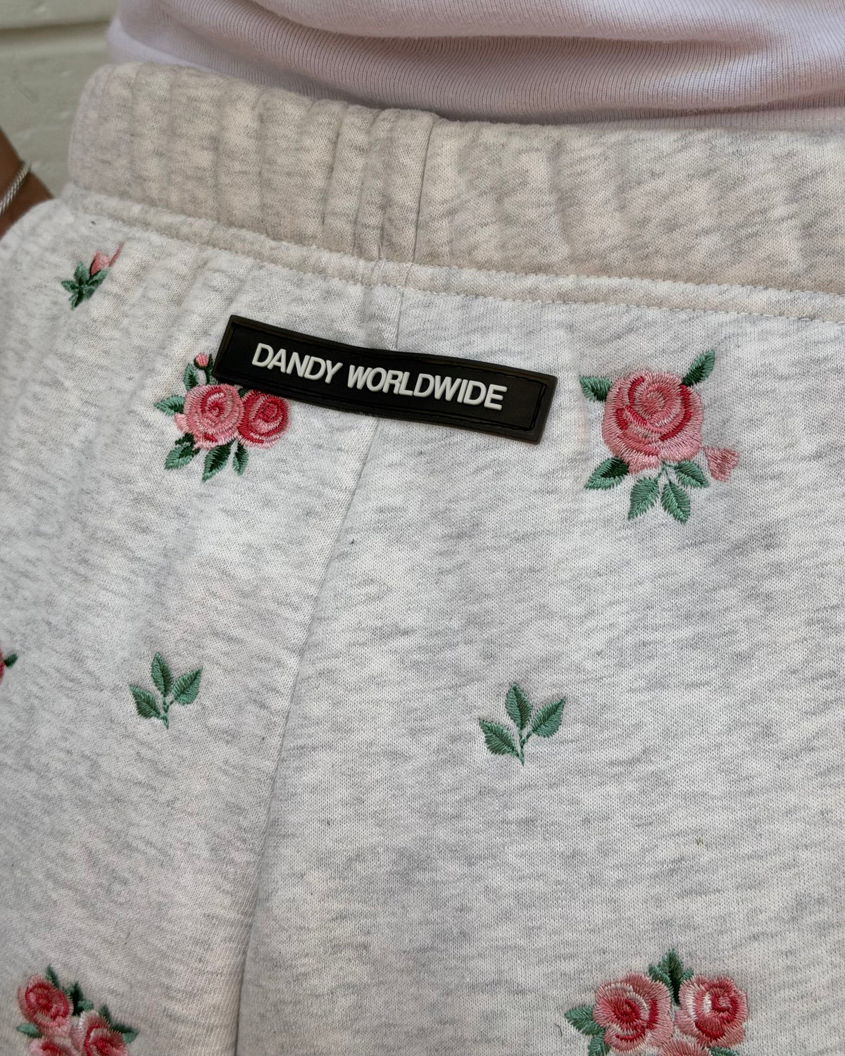 Roses Sweat Shorts in Heather Gray