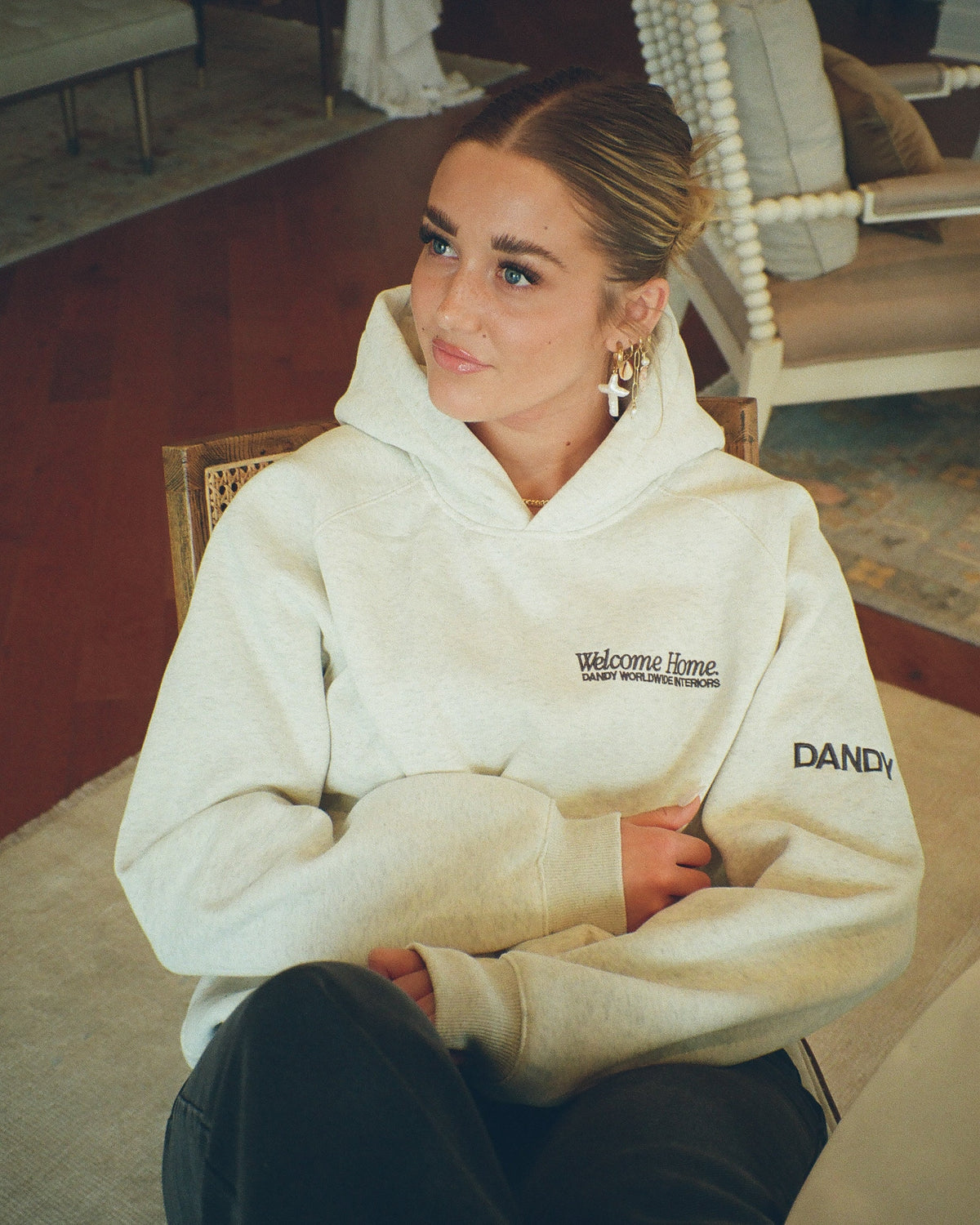Interiors Oversized Lux Hoodie in Heather Gray