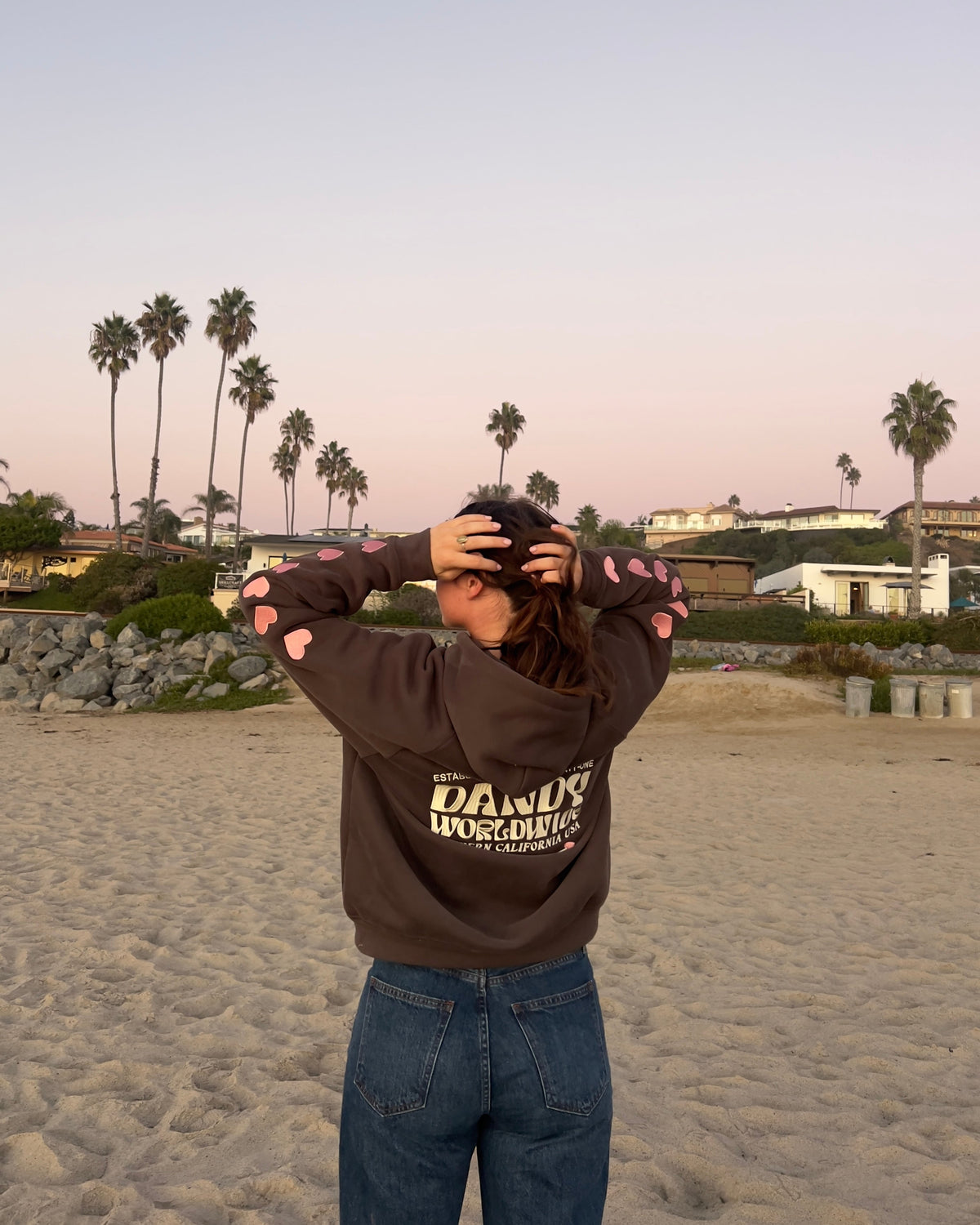 Heart on My Sleeve Oversized Lux Hoodie in Charcoal Gray