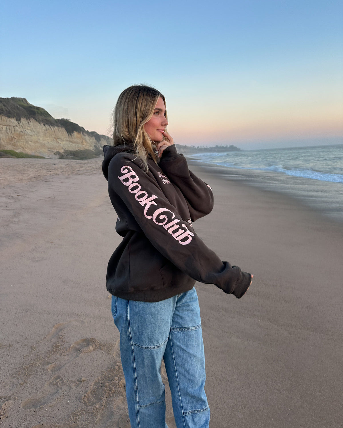 Book Club Oversized Lux Hoodie in Charcoal Gray