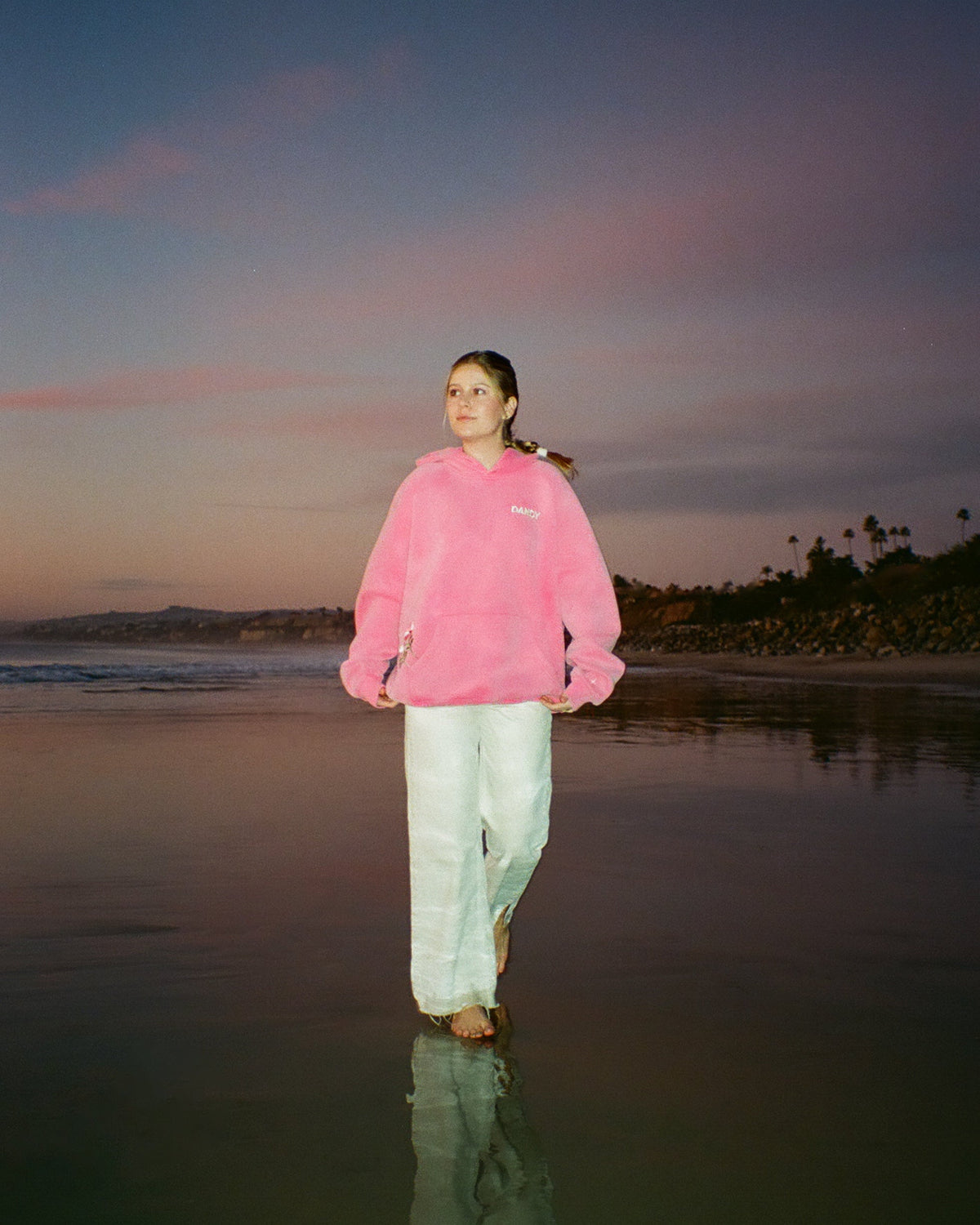 Gift Giving Oversized Lux Hoodie in Vintage Washed Pink