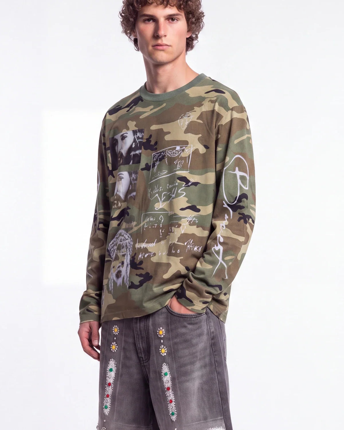Bravest Studios Shepherd L/S Tee Camo Green