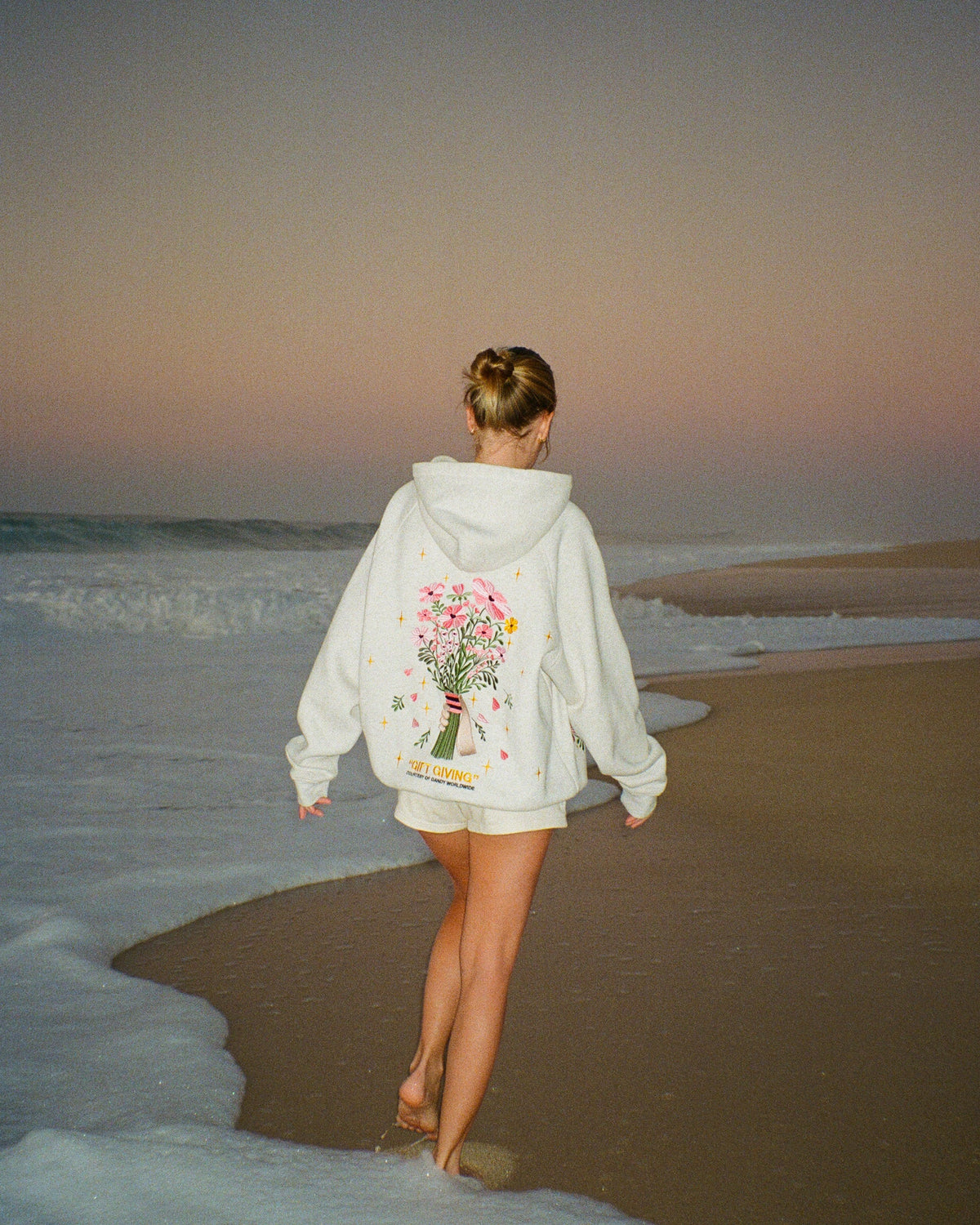 Gift Giving Oversized Lux Hoodie in Heather Gray