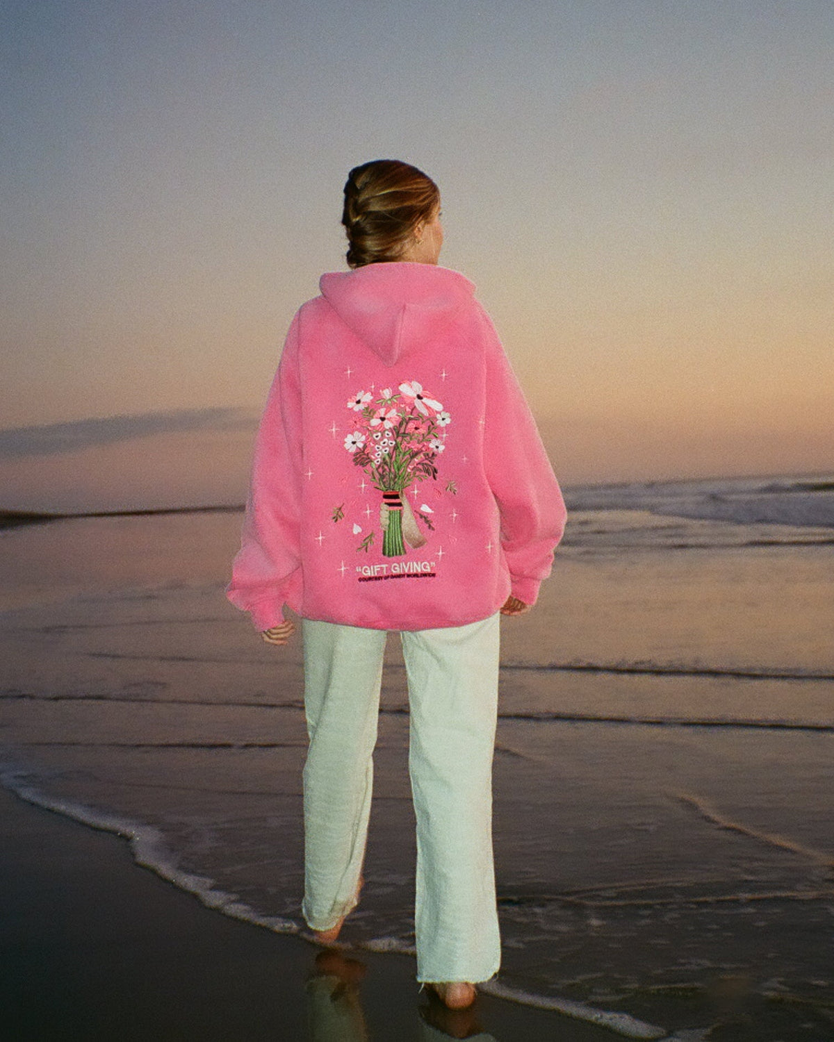 Gift Giving Oversized Lux Hoodie in Vintage Washed Pink