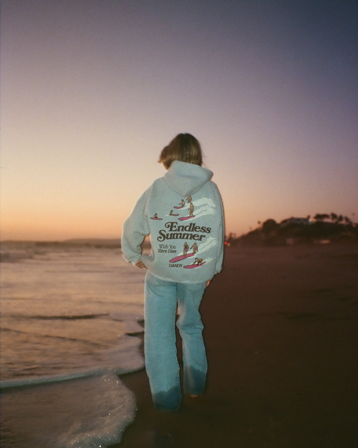 Endless Summer Oversized Lux Hoodie in Dark Heather