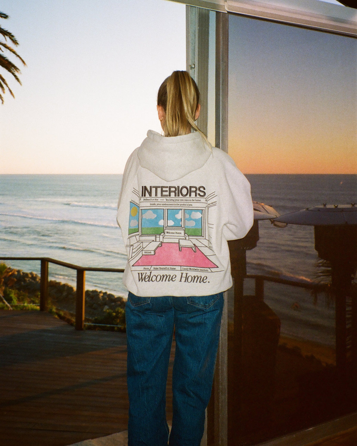 Interiors Oversized Lux Hoodie in Heather Gray