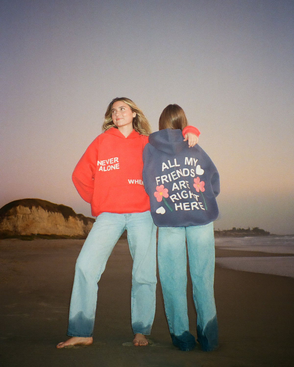 All my Friends Oversized Lux Hoodie in Blue