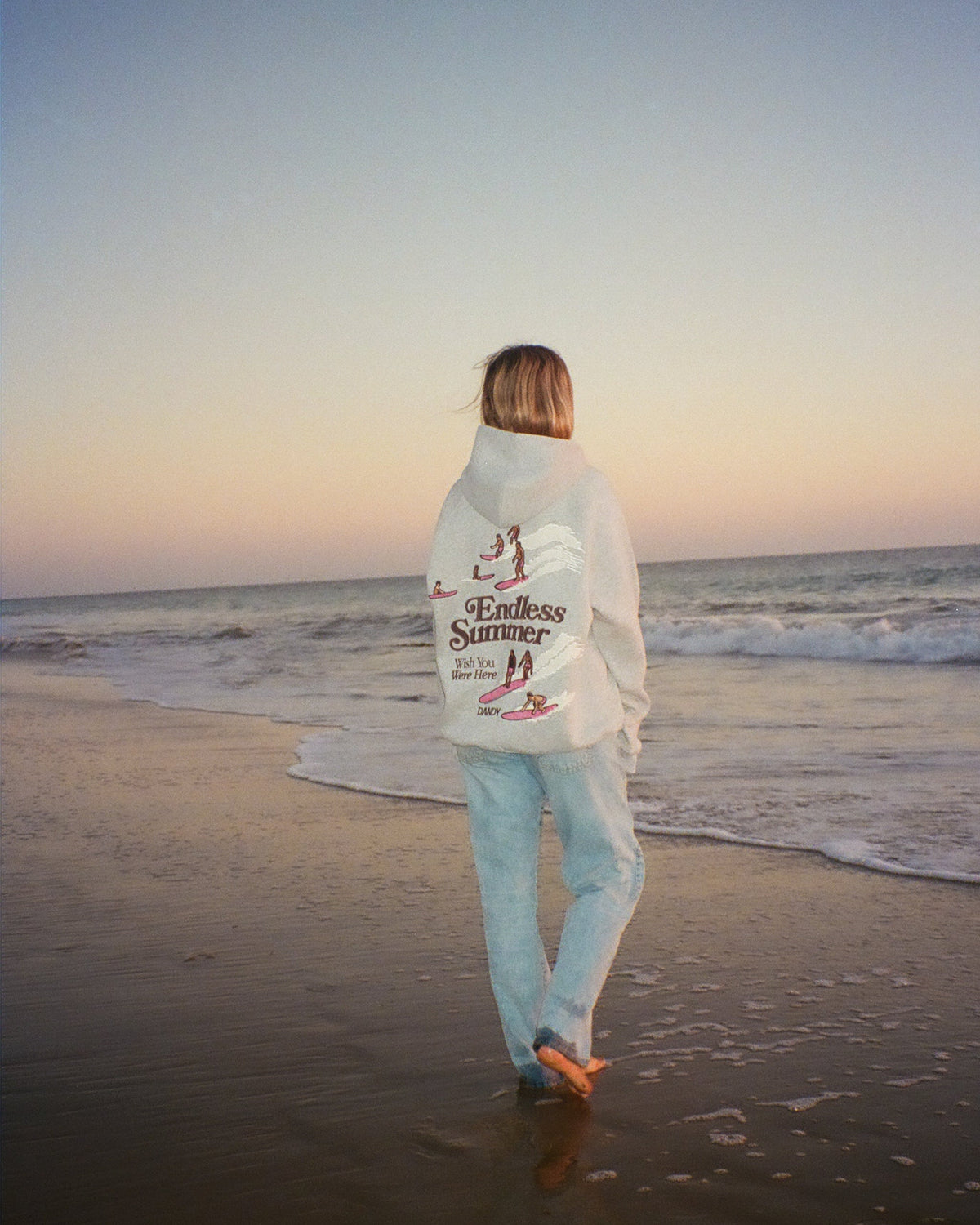 Endless Summer Oversized Lux Hoodie in Dark Heather