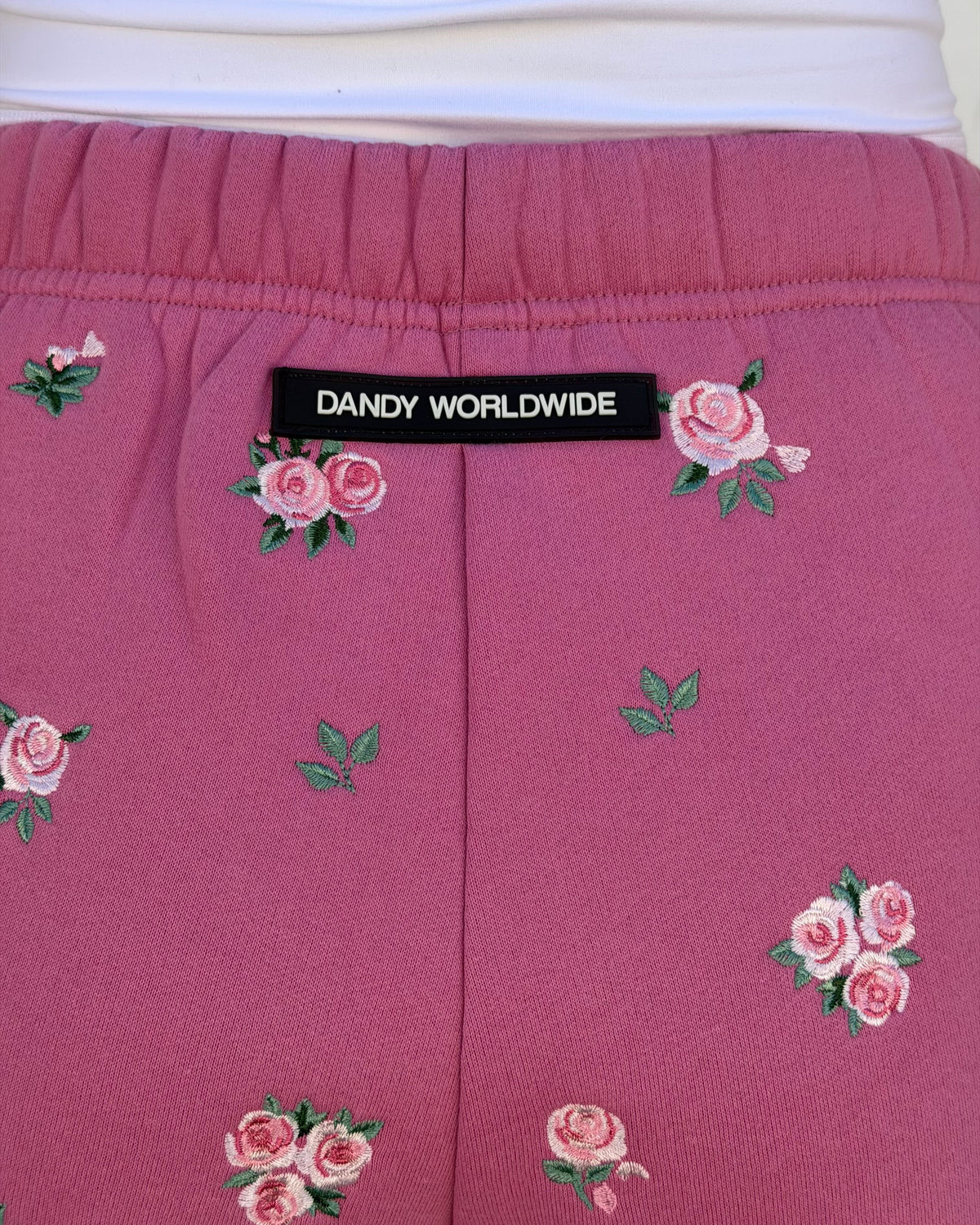 Roses Sweat Shorts in Pink
