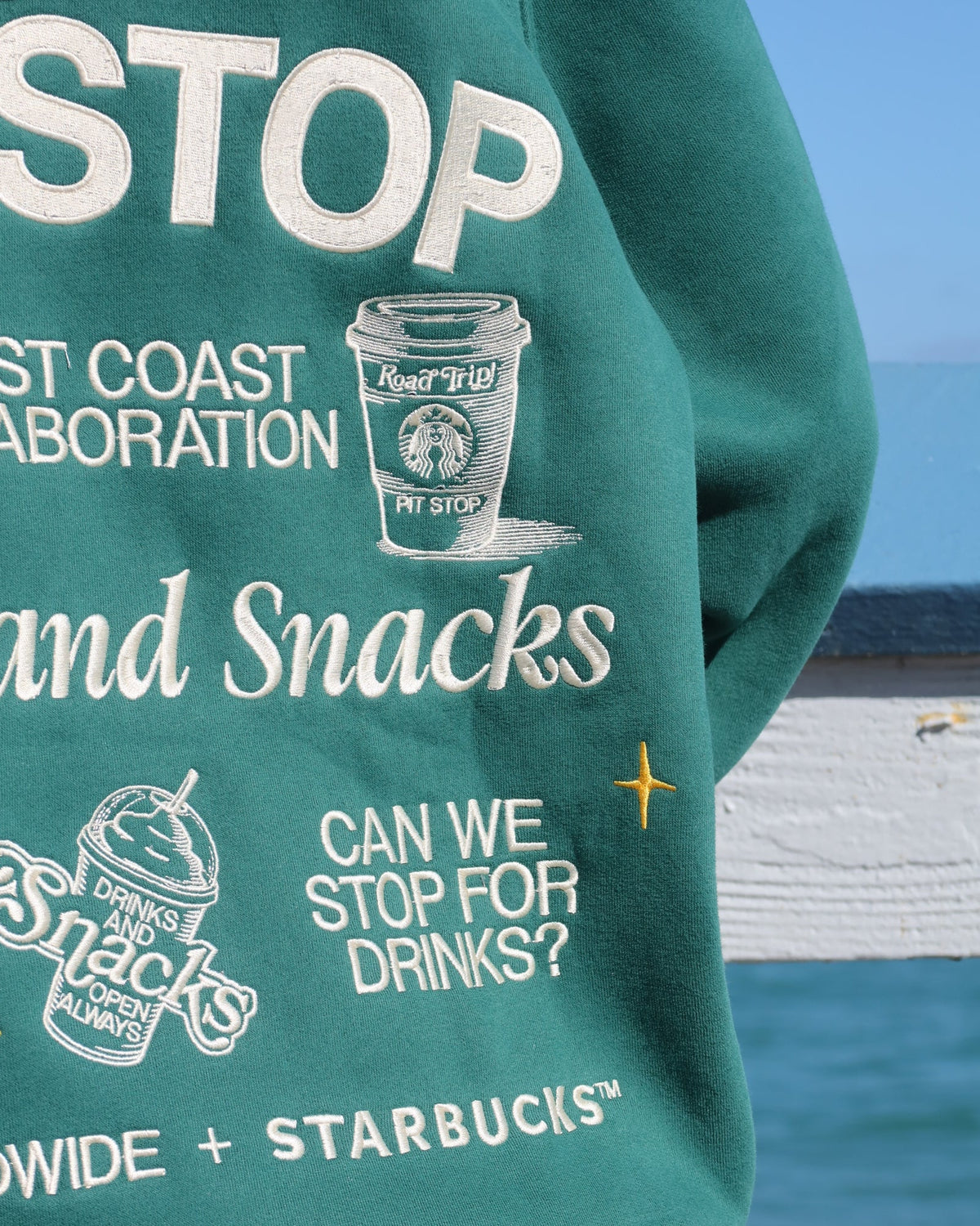 DANDY + STARBUCKS Pit Stop Hoodie in Green