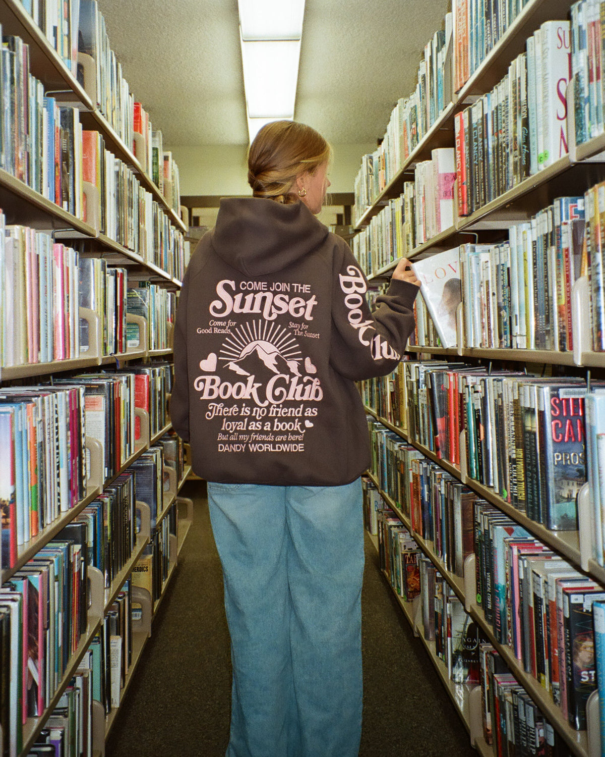 Book Club Oversized Lux Hoodie in Charcoal Gray