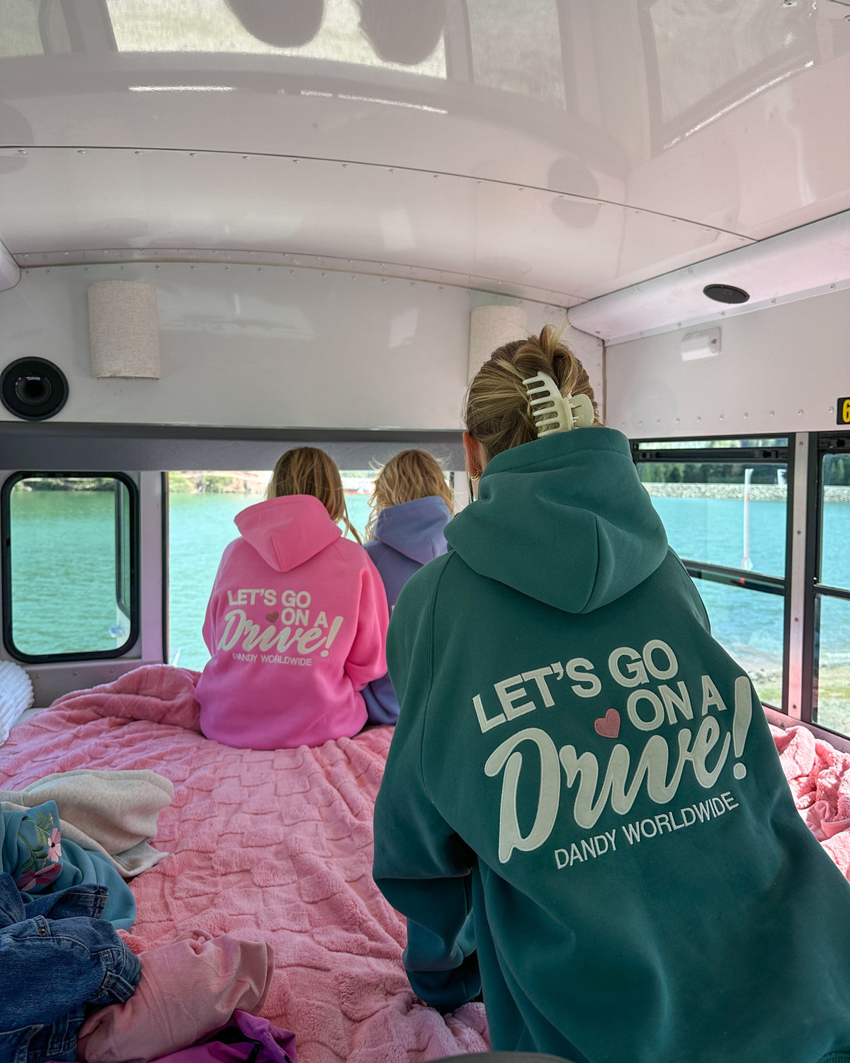 Lets Go on a Drive Oversized Lux Hoodie in Green
