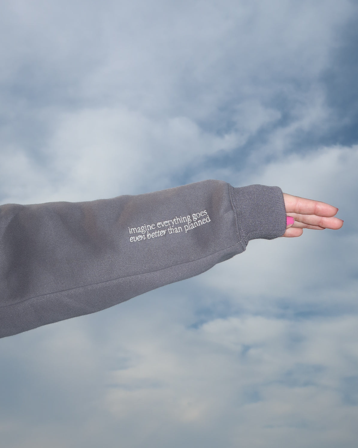 What If Oversized Lux Hoodie in Dark Gray