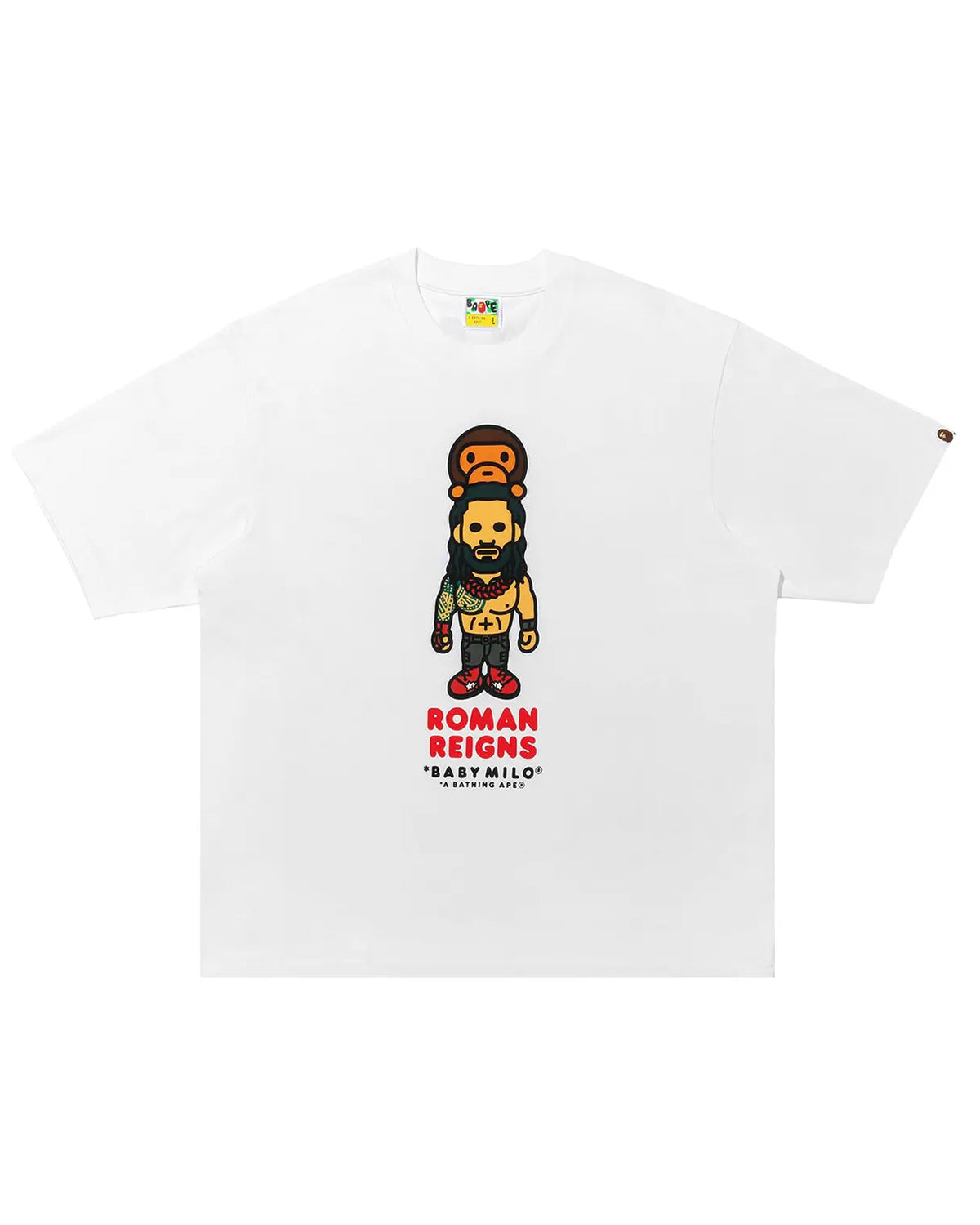 Bape x WWE Roman Reigns Baby Milo Relaxed Fit Tee White